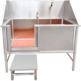 Vasca da bagno in acciaio inox Vasca da bagno for toelettatura cani Vasca da bagno for toelettatura animali domestici Vasca da bagno for toelettatura cani in acciaio inox for cani di grossa taglia Tav