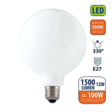 Velamp Lampadina LED a filamento Opal, Globo G125, 12W/1500lm, base E27, 3000K