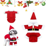 Vestiti dell’animale Domestico di Natale, Vestiti di Natale per Cane, Gatto Vestiti Natale, Vestiti Natale Gatto Cane con cappellino da Babbo Natale,per Cani Piccolo e Medio e Gatti (S)