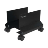 VulTech CP-01 Carrello Porta PC in Alluminio, Supporto regolabile, 4 Ruote con freno, fino a 50kg di peso, Colore Nero