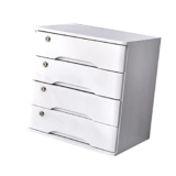 W Desktop File nizer con cassetti bloccabili formato A4 Storage Box per documenti e ricevute