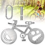 WENRERO Strumento Bicicletta 12 in 1 Attrezzo Multifunzionale per Bicicletta a Forma di Bicicletta Attrezzi per Bicicletta con Fischietti per l’Escursionismo, il Campeggio e l’Arrampicata