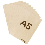 WISYOK 10 pezzi Fogli di Legno Sottili, Legno Compensato di Tiglio A5, Fogli di Compensato, Compensato Pirografia, Sottili Tavola di Legno Compensato per Bricolage Pirografia Traforo Laser-210x150x2mm
