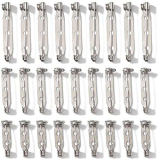 WOOXDYUK Confezione da 100 Spille da Balia, Spille per bricolage (20/25/32 mm), Spille da Balia per Gioielli e Artigianato (Argento), Spille da Balia per Fermagli Posteriori di Spilla