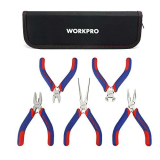 WORKPRO Set Mini Pinze 5 Pezzi Include Pinza Universale, Pinza a Becchi Lunghi, Pinza a Taglio Fine, Pinza Diagonale, Pinza ad Ago