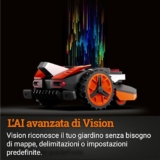 WORX Landroid Vision S250 robot tosaerba WR202E per giardini fino a 250 m² – robot tosaerba intelligente senza cavo di limitazione – WLAN e Bluetooth – prevenzione attiva degli ostacoli con tecnologia