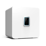 WYKDL Piccole Mini cassaforte, Cabinet Invisibile antifurto Sicuro, Prompt remoto WiFi, Casella di Sicurezza con Impronte digitali Password (Color : White)