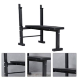 WYRMB Panca Squat Panca con Manubri da Palestra Panca con Bilanciere Attrezzi Fitness Panca Lettino Multifunzione per Sollevamento Pesi Pressa Estraibile Salvaspazio Spessori Lunghi ES