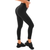 Walifrey – Leggings da palestra da donna, a vita alta, neri, per allenamento, palestra e sport, S-M