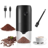 Weinsamkeit Macinacaffè Elettrico, Coffee Grinder Portatile con Macina Conica in Ceramica USB Ricaricabile Macina Caffe Granulometria Regolabile Una Inizio Chiave Macinino Caffè per Casa, Ufficio