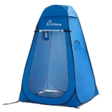 WolfWise Tenda da doccia per la privacy, portatile, da campeggio, spiaggia, WC, tenda pop up, spogliatoio, zaino per esterni, riparo blu
