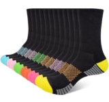 Wostock Calzini Da Trekking Da Donna,Calze Running Traspiranti Donna Ammortizzate Donna，Calzini Sportivi Donna Da Trekking black 6 pairs