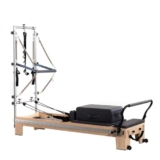 Wunder Pilates Pro Classic Reformer – Macchina fitness con torre, in legno d’acero, C1, colore: Nero