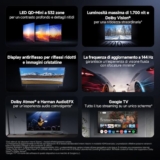 XIAOMI TV S Pro Mini LED 65,smart tv,4k QLED,144Hz Google TV,HDR 10+, Tuner DVB-C/S/S2/T/T2,MEMC,Dolby Vision,Dolby Atmos,DTS-X,Harman AudioEFX，Integrazione Alexa, Airplay2