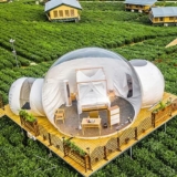 XZLZMYP Tenda A Bolle Gonfiabile Tenda da Campeggio A Bolle Gonfiabile per Esterni per Interni con Tunnel Gazebo per Tenda Trasparente Portatile Grande Trasparente Tenda A Cupola,A,6m