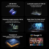 Xiaomi TV S Mini LED 75, QLED, 75 inch, Dolby Vision, Atmos144Hz, 1200 nits