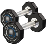 YHRJ Manubri Manubri Fitness per Uomo,Manubri A Valore Fisso per Palestre,Attrezzi Fitness in Acciaio per Esercizi da Donna,Sollevamento Pesi Ottagonale (Color : Black-30kg*2)