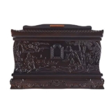 YIHANSS Urna commemorativa con Design inciso a Mano Urna di Decorazione in Legno.