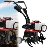 YMXEURSC Coltivatore di Terreno a 4 Tempi,Motore Leggero,Compatto,Potente,Impugnatura sicura,Maniglie costruite per Essere affidabili e Pesanti