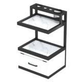 YPDJVLTI Salon cart Salon Cart Parete Salon Trolley Ferro Scaffale di Stoccaggio Carrello Carrello Singolo/Doppio Cassetto per Beauty Spa Salon Trolley Carrello Portatile