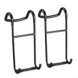 YUANGANG Ganci per manubri, resistenti, in ferro, per attrezzi da palestra, capacità massima 102 kg, colore nero, confezione da 2