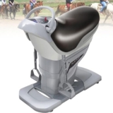 YXYLJOZ Attrezzo Fitness Elettrico per Equitazione con Simulazione 3D, Display LCD, capacità di carico 150 kg – Attrezzatura Aerobica Indoor per Vita e Gambe (Grey)