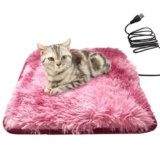 Yanmucy USB Tappetino Riscaldante per Cani Animali Domestici Piccolo Cuscino Termico Termostatico per Gatti Tappetino Riscaldante Elettrico per Animali Domestici Cuscino per Cani Lettino per Gattini