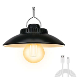 Yizhet Lanterna da Campeggio LED Ricaricabili, Lampade da Campeggio Retro 2 Modalità Luce da Campeggio Portatile con Gancio per Campeggio Pesca Trekking Escursionismo Emergenza (Bianco Caldo)