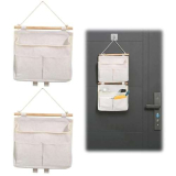 Ylinwtech 2 Pezzi Borsa Portaoggetti Da Parete,Organizer Da Parete,Tasche Organizzatore Da Appendere,Impermeabili,Per La Cameretta Dei Bambini,Il Bagno,La Camera Da Letto,L’ufficio, Il Camper (Bianco)