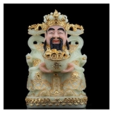 ZEELYDE Figurine, Statue/Ornamenti Feng Shui, Decorazione Jade God of Fortune Decorazione Attira ricchezza e buona Fortuna Home Decor Miglior Regalo per l’apertura Aziendale Perfetto per la Tua casa