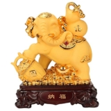 ZEELYDE Figurine, Statue/Ornamenti Feng Shui, Soldi Elefante Figurine Ricchezza Fortunato Figurine Regalo Home Decor Buddha Home Decor Regalo Decor