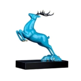 ZEELYDE Figurine, Statue/Ornamenti Feng Shui, Statue di Cervi in Ottone Decorazioni Regali di inaugurazione della casa Soggiorno Moderno Mobile TV Fortunato Ornamento di Cervi Scultura Home Office D