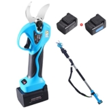 ZJFHEYUO Forbici da potatura elettriche da 16,8 V, a Batteria, Senza Fili, tagliasiepi Elettrico Max 32 mm, Ricaricabile, Portatile, Senza Asta/prolunga
