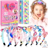 ZLPBAO Kit per La Creazione di Cerchietti per Capelli, Giochi Bambina 4 5 6 7 Anni Femmina, Lavoretti Creativi & Regali di Compleanno per Unicorno Bambina