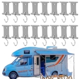 ZLXFT Ganci per Tende da Campeggio,Ganci per Tende S,Gancio per Tendalino Camper,Gancio per Tenda da Sole,Ganci Tende da Campeggio Appendini,per Camper,Feste,Campeggio,Camper