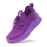 ZMBCYG Scarpe da ginnastica unisex per bambini, scarpe da corsa, per ragazzi, ragazze, per attività all’aria aperta, traspiranti, da strada, viola., 25 EU
