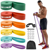 Zacro 6 Packs Elastiche Resistenza Band – Elastiche Fitness Band di Resistenza in Lattice Naturale Resistente Fitness Premium Resistance Band per Allenamento Stretching Powerlifting Resistenza