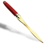 Zolunu Tagliacarte, Coltello per aprire le lettere leggero e artistico per aprire le buste, impugnatura umanizzata per la casa, l’ufficio e la scuola – 1 Pack (Redwood)