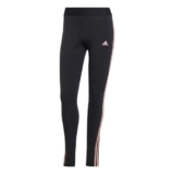 adidas 3 Stripes Leggings, Black/Semi Pink Spark, M Donna