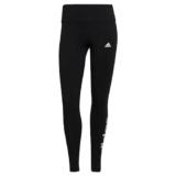 adidas Donna Essentials High-Waisted Logo Leggings, Black/White, S