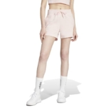 adidas Donna Essentials Small Logo Fleece Shorts, Sandy Pink, XS