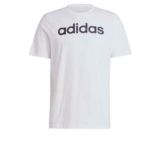 adidas Essentials Single Jersey Linear Embroidered Logo Short Sleeve T-shirt, Maglietta Uomo, White/Black, S
