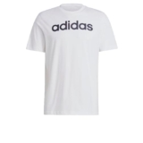 adidas Essentials Single Jersey Linear Embroidered Logo Short Sleeve T-shirt, Maglietta Uomo, White/Black, XL