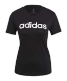 adidas Essentials Slim Logo, T-shirt Donna, Black/White, L