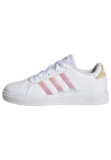 adidas Grand Court Lifestyle Lace Tennis Shoes, Sneakers, Bianco (Ftwr White/Iridescent/Ftwr White), 34 EU