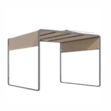 aweiyouxiang Traliccio D’uva Parasole, Pergolato Rettangolare per Patio Esterno, La Tenda può Essere regolata, per pergolato D’uva da Giardino Moderno con Portico e Spiaggia,250cm