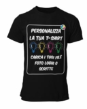 bubbleshirt T-Shirt Personalizzata Uomo Maglietta Personalizzabile Personalizza la Tua t-Shirt con Foto, Logo Scritte e/o Testo Manica Corta Nera Taglia M