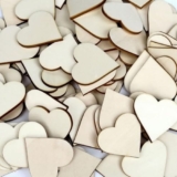 buetic GmbH Cuori in Legno – 1 – 60 cm Streudeko fai da te decorazione da tavolo, Compensato, 100 pezzi, Herzen 60cm