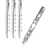 com-four® 4X picchetti in Acciaio – picchetti semicircolari e robusti per Il Campeggio e all’aperto – Ideali per Terreni Normali (4 Pezzi – 30 cm)