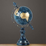 globi della terra Mappamondo per bambini con supporto, mini mappamondo vintage rotante con geografia terrestre globo regalo per bambini decorazione per scrivania (blu 40x21x11 cm)